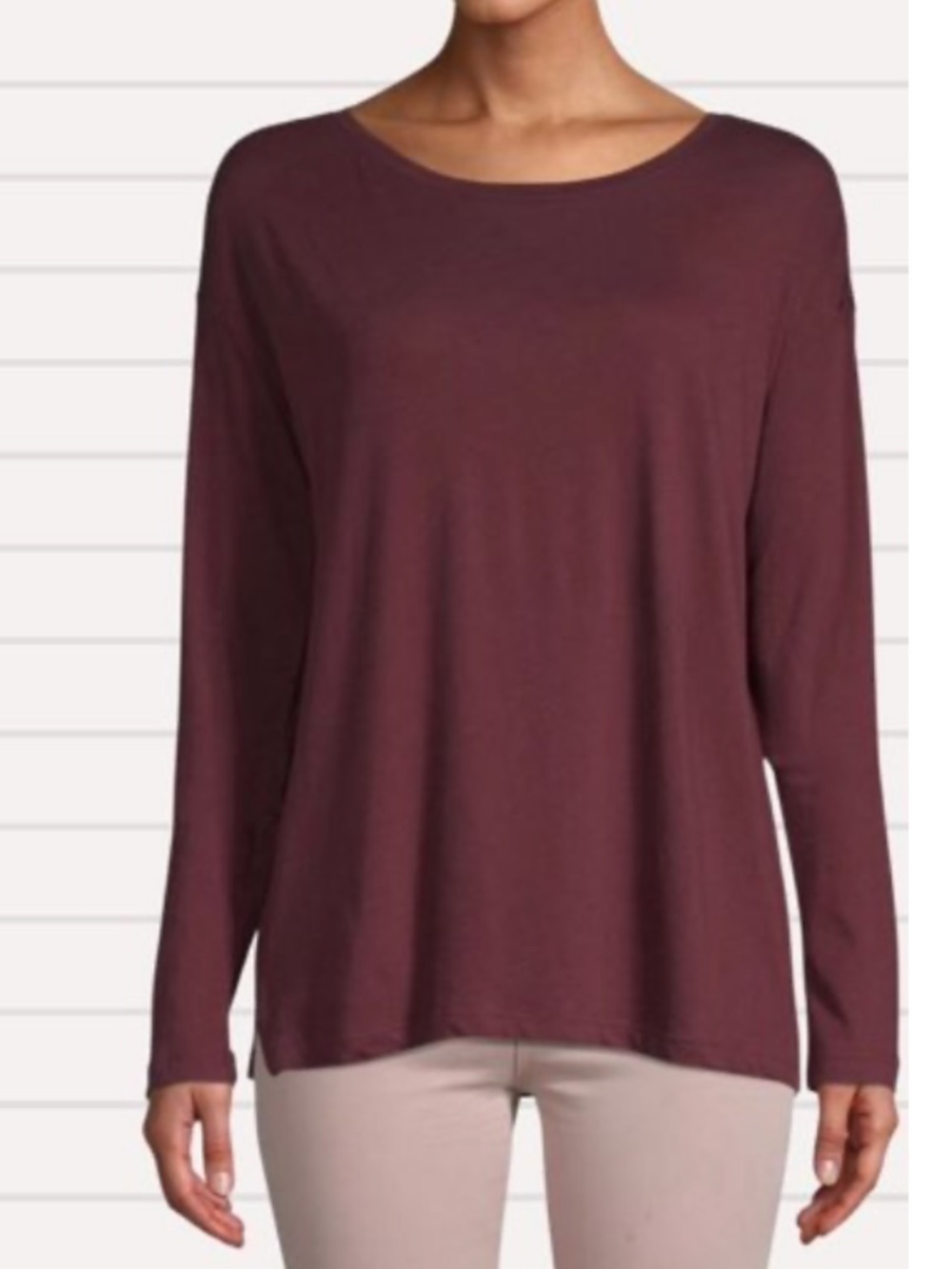 Pure Navy Classic Long-Sleeved Cotton Top NWT